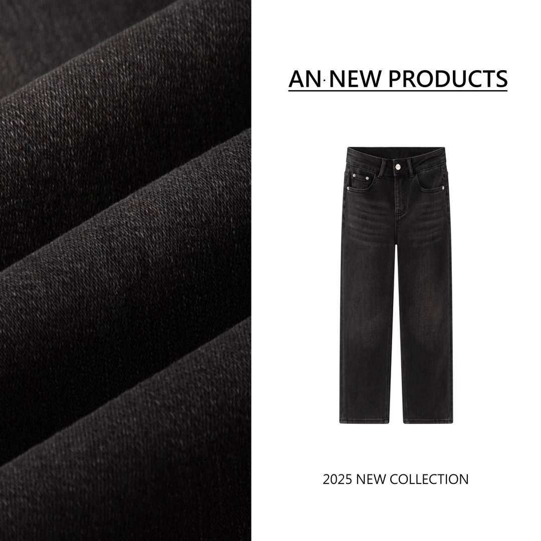 B12164早春新款时尚洋气百搭设计口袋复古烟管牛仔裤