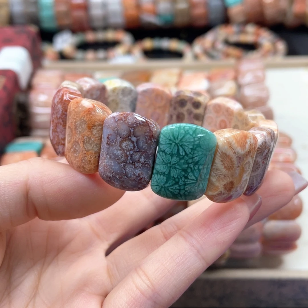 硅化珊瑚（珊瑚玉）手链未镶嵌n**o973