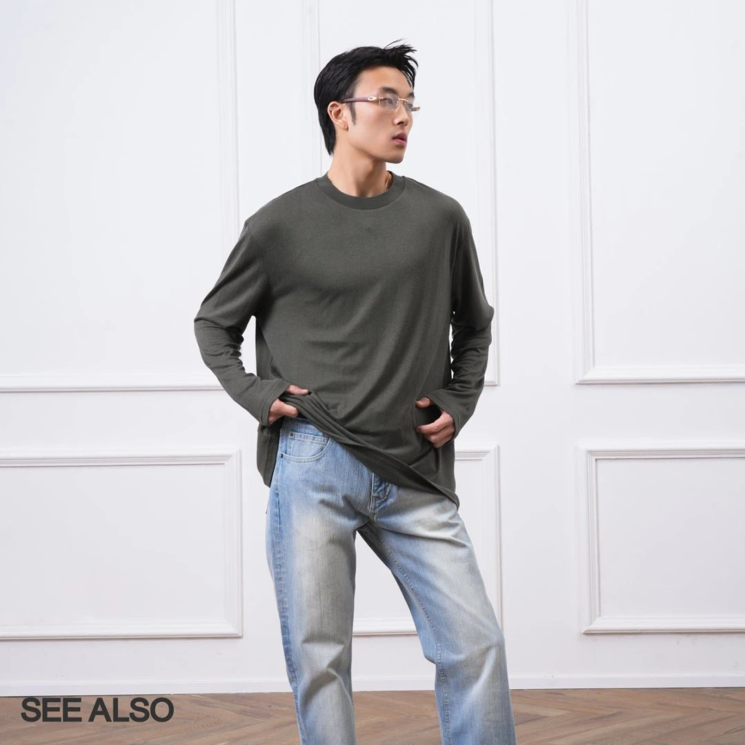 SEE ALSO『天丝精纺羊毛』松弛舒适软糯微宽情侣秋冬打底长袖 SA005