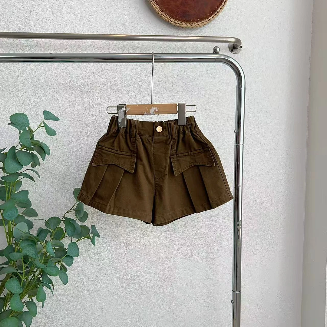 5248锁咖色休闲短裤