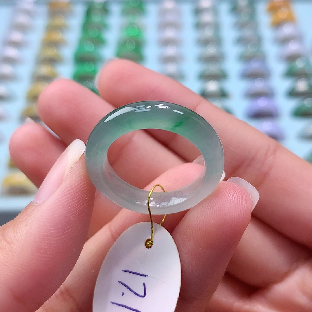 未镶嵌戒指翡翠1718圈