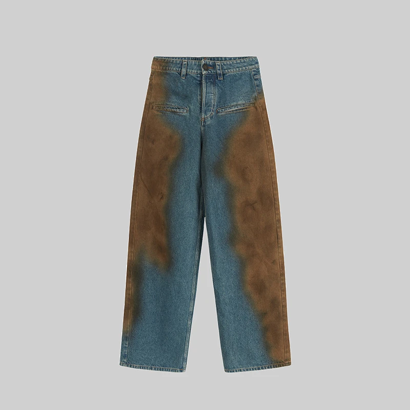 铁锈做旧牛仔长裤TC1N818168