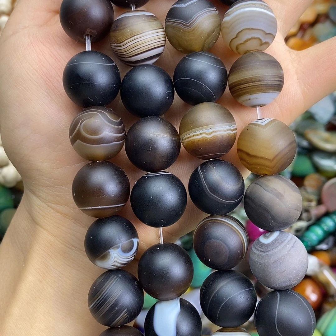 玛瑙/玉髓合金珠宝半成品卡十六玛瑙一条