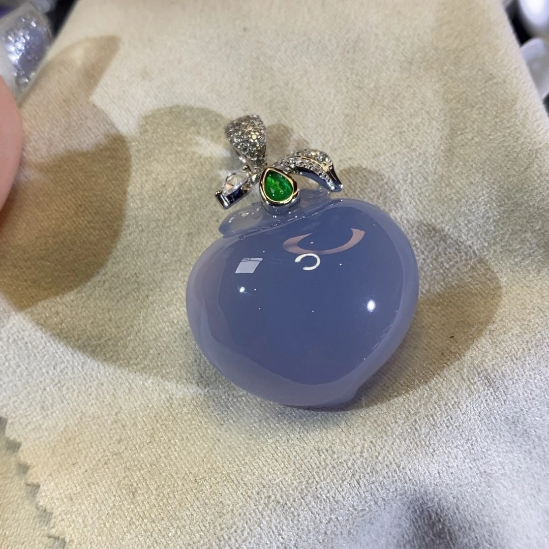 玛瑙/玉髓银S925镶嵌颈饰