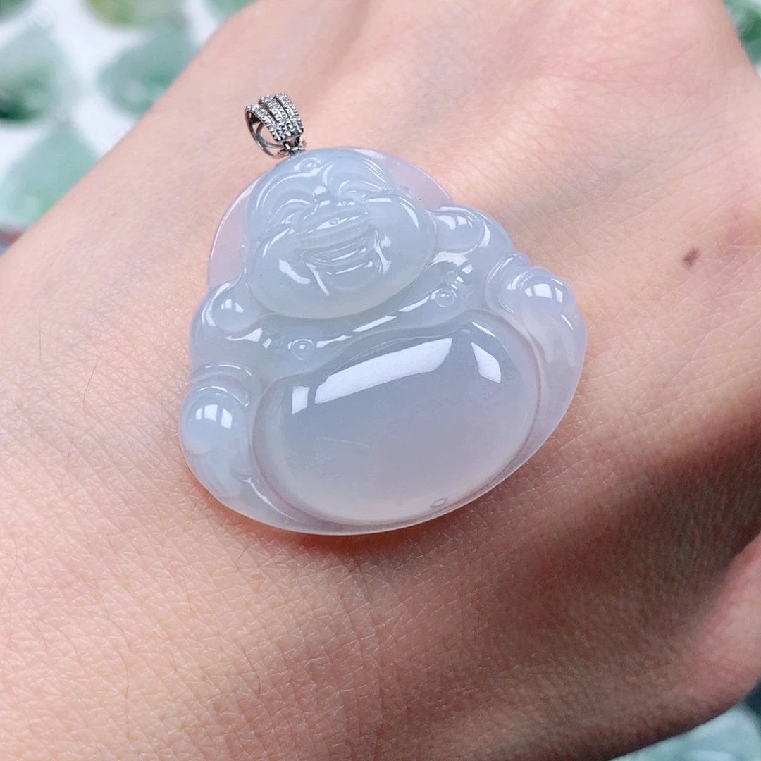 吊坠(不含链)18K金镶嵌翡翠