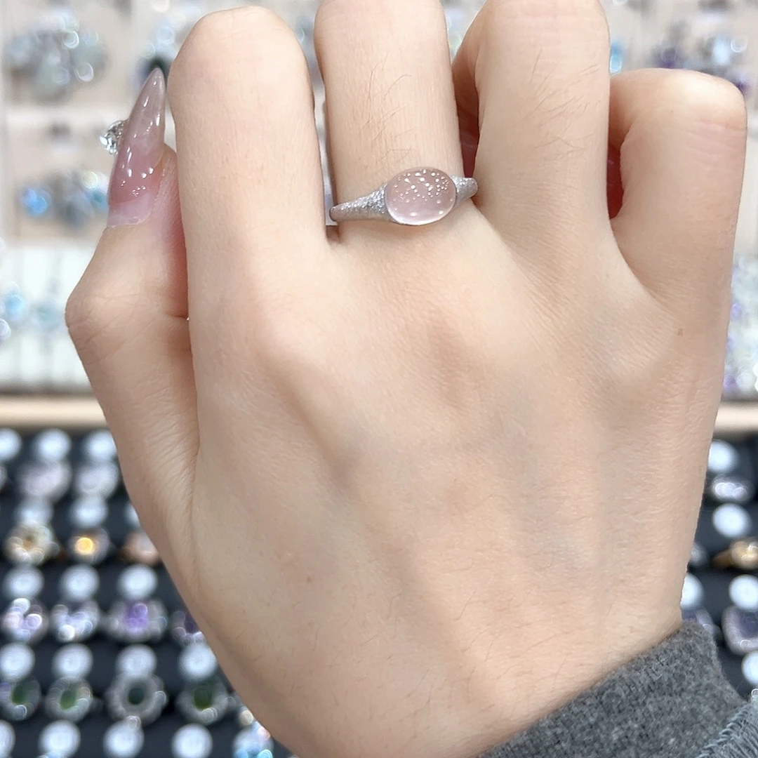 银S925镶嵌戒指水晶