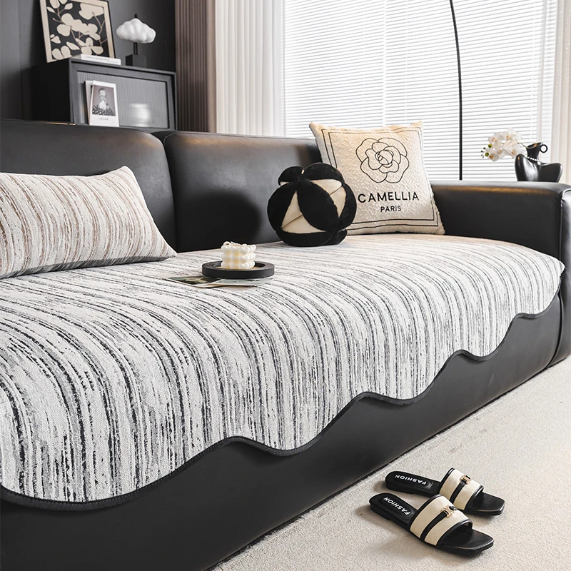 雪尼尔皮沙发简约高档防滑沙发垫新款沙发套罩轻奢高级感坐垫盖巾