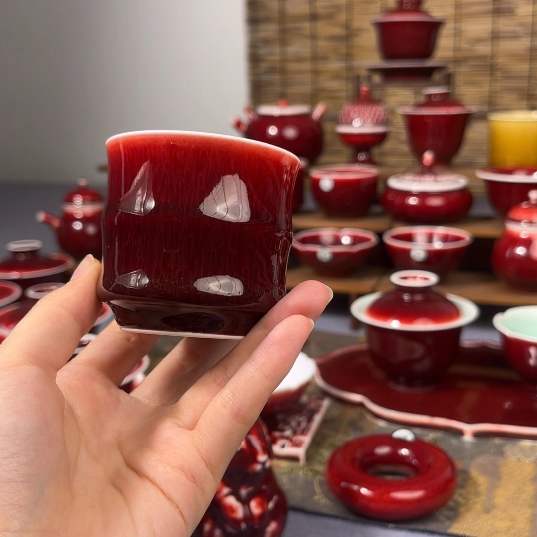 景德镇陶瓷 小竹节杯