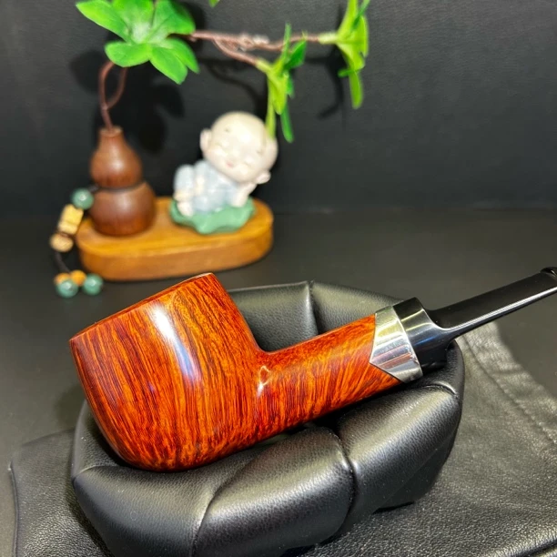 丹麦大师SBANG斯邦 数学签名光面撞球直斗 银圈 手工石楠木烟斗