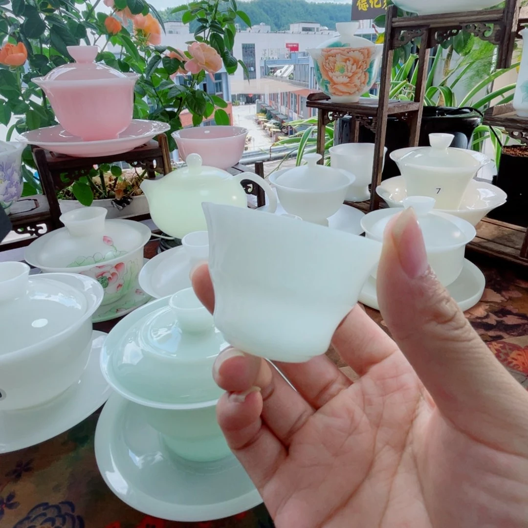 天青色小竹节杯璞玉釉烧
