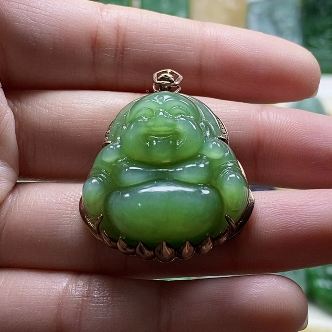 和田玉（碧玉）颈饰银S925镶嵌Y****e