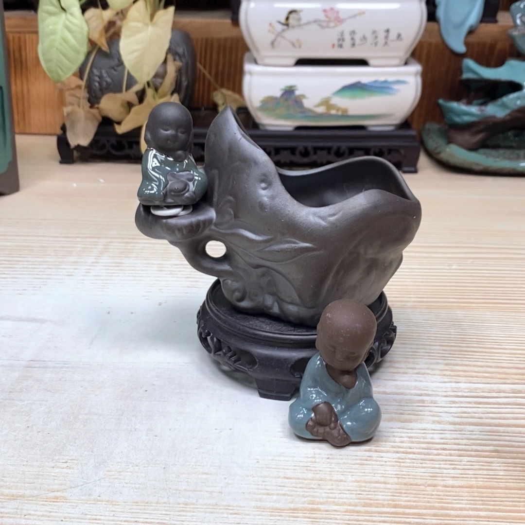 紫砂花盆陶瓷艺术花盆陶瓷