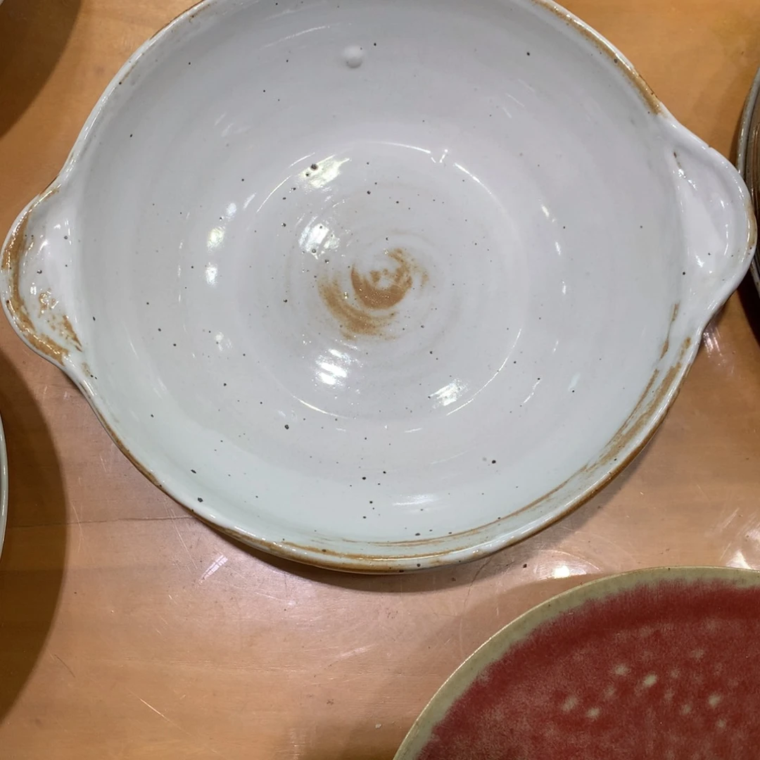 陶景德镇粗陶复古盘碗微瑕