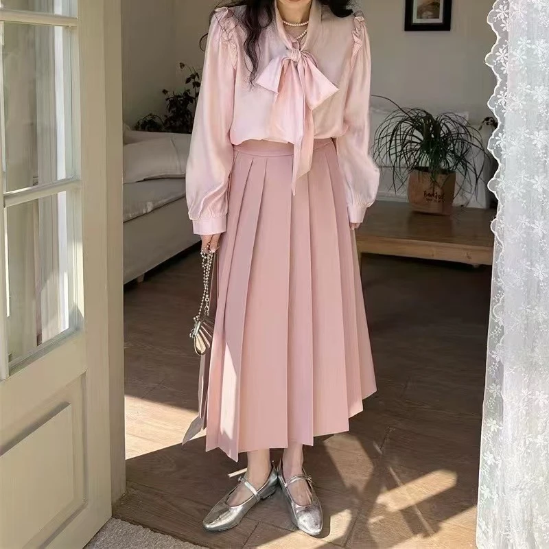 Meiky饼 气质款 时髦百搭百褶A版半身裙 4色