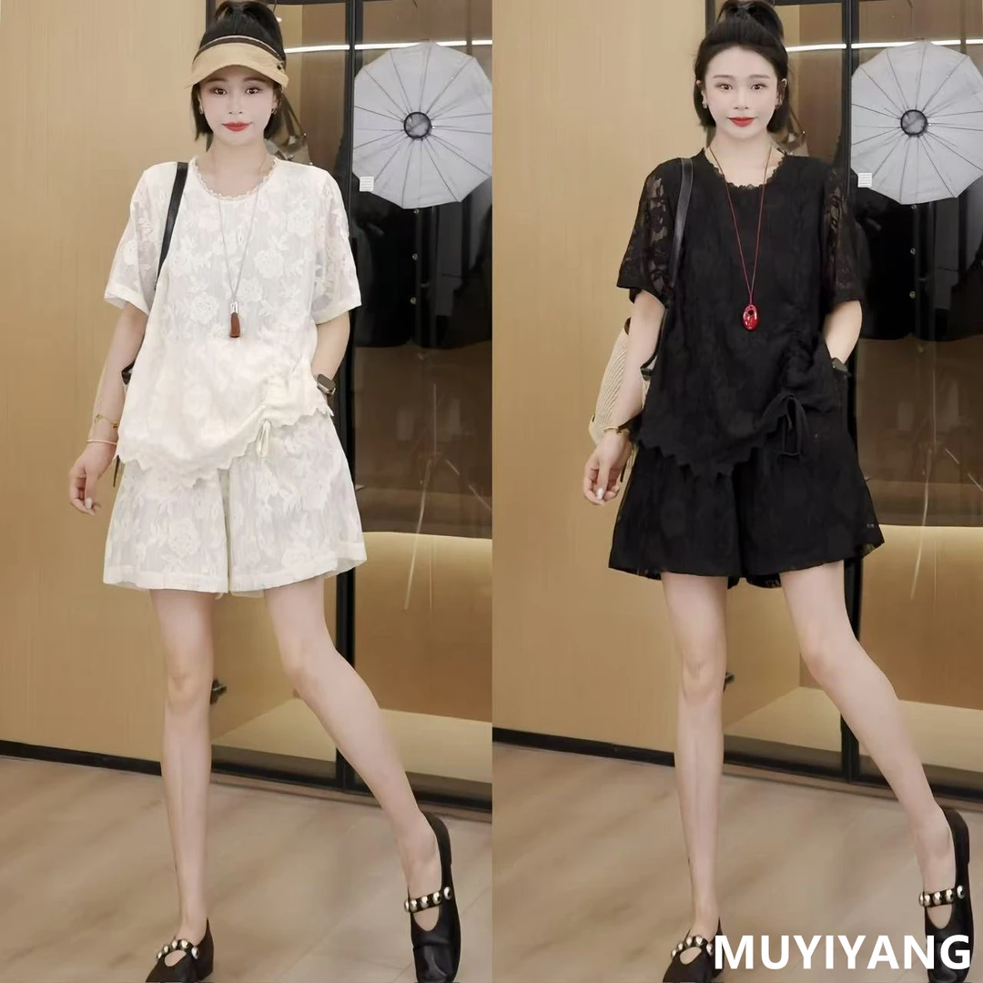 【花间舞】独特超好看刺绣花抽绳高定两件套装 衣长66 25-360#