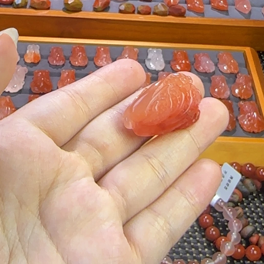 未镶嵌南红玛瑙珠宝半成品白菜