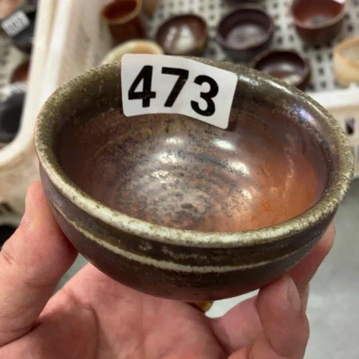 柴烧茶具茶杯大放漏