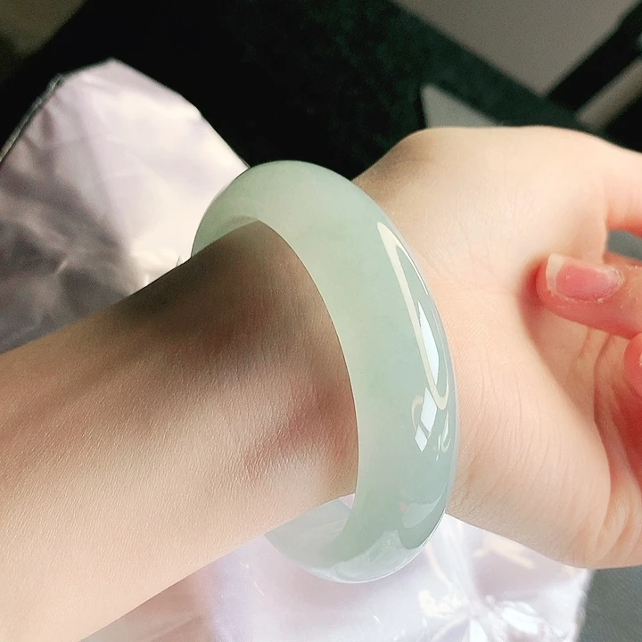 翡翠未镶嵌手镯缅甸天然a货翡翠手镯127号