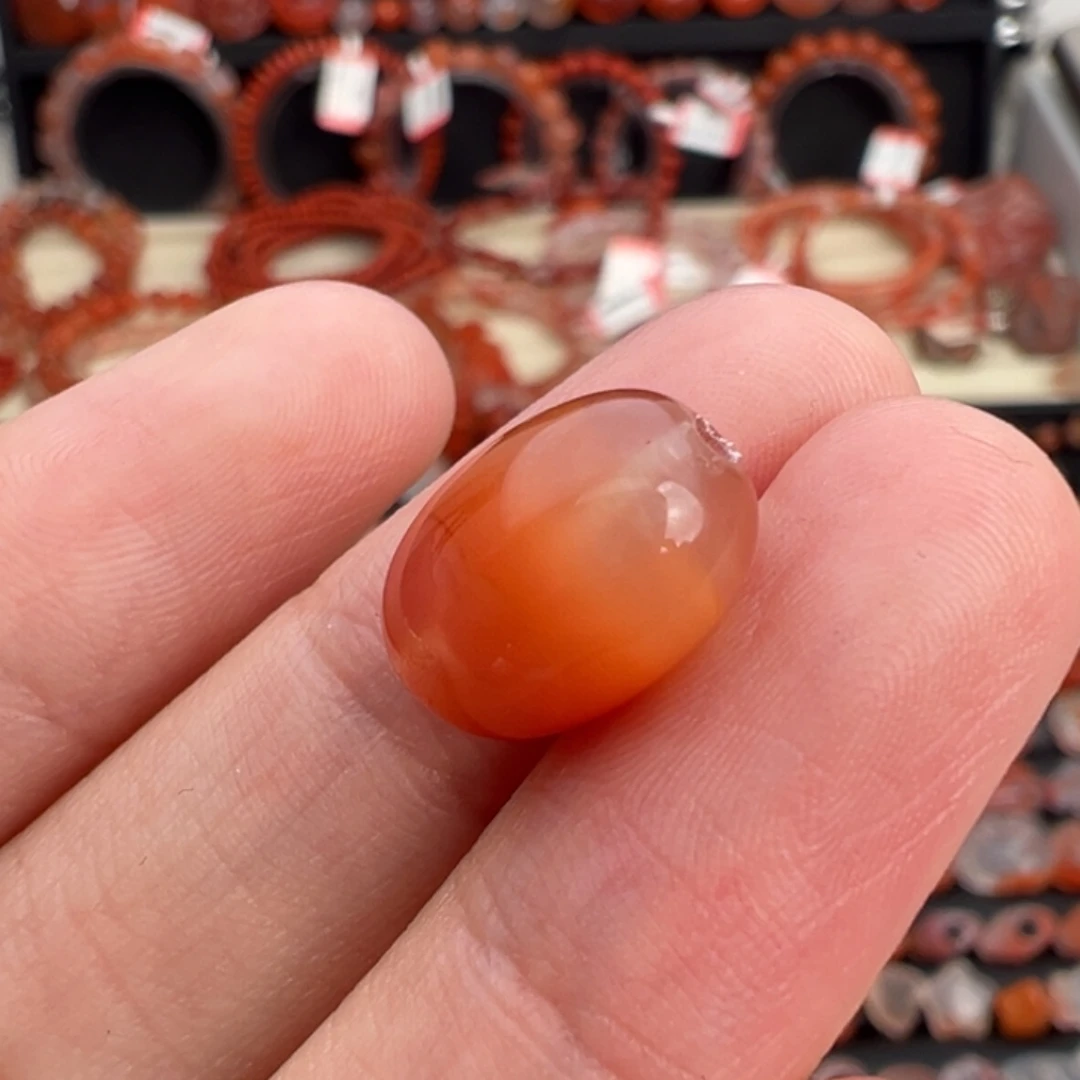 南红玛瑙未镶嵌颈饰冰橘渐变枣珠