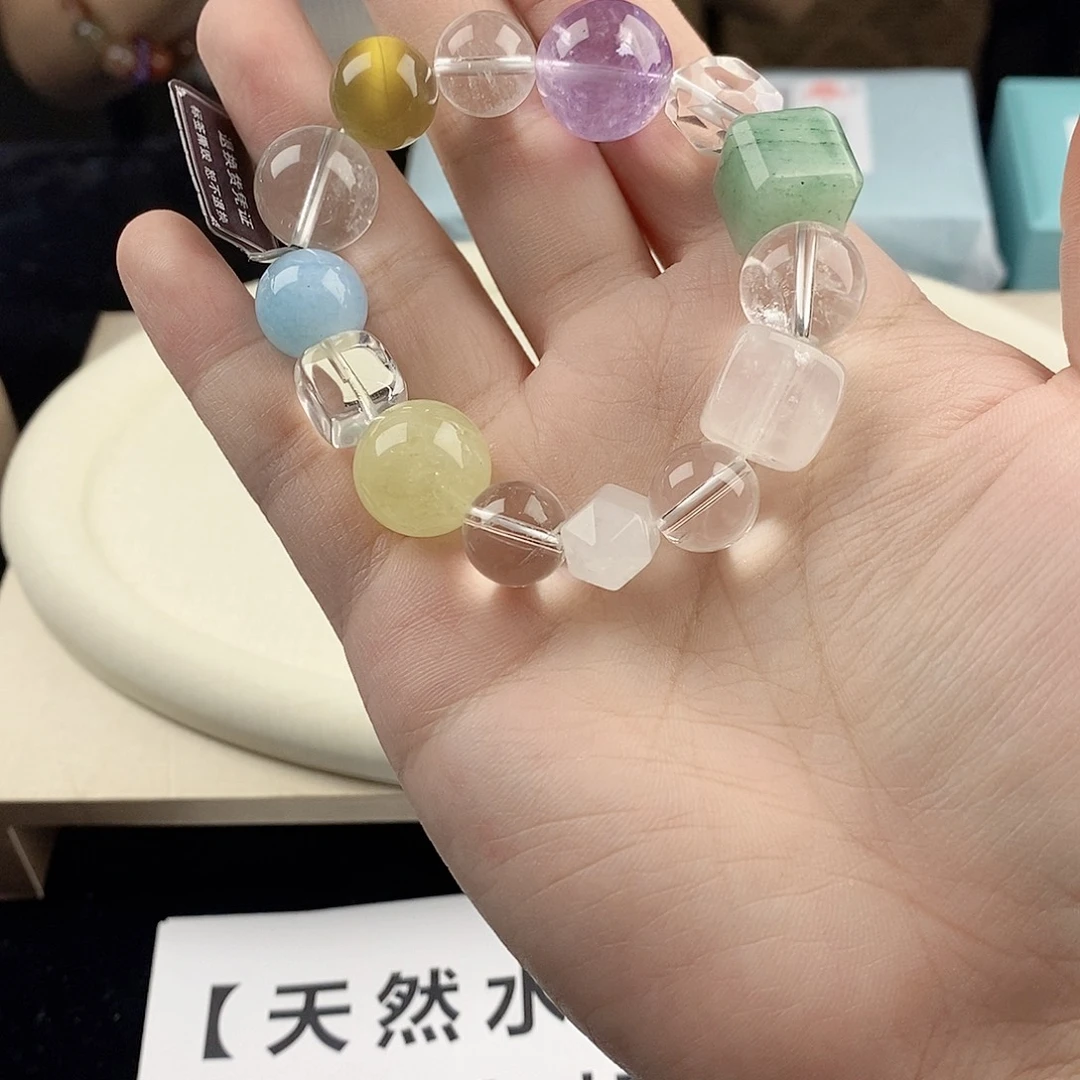 银S925镀金镶嵌手链水晶