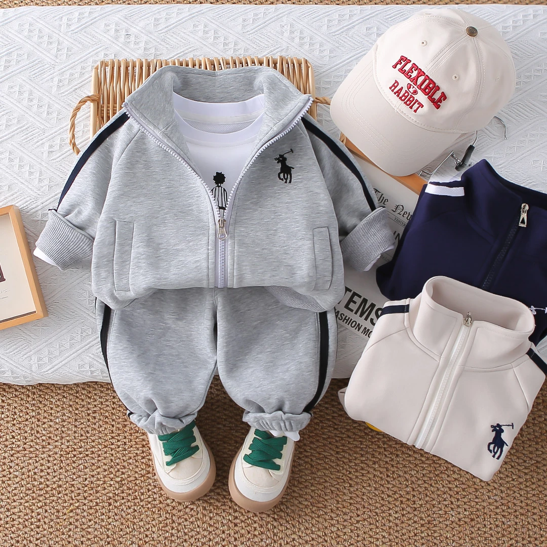 儿童装男童女童春装套装春季新款韩版卫衣宝宝洋气衣服三件套