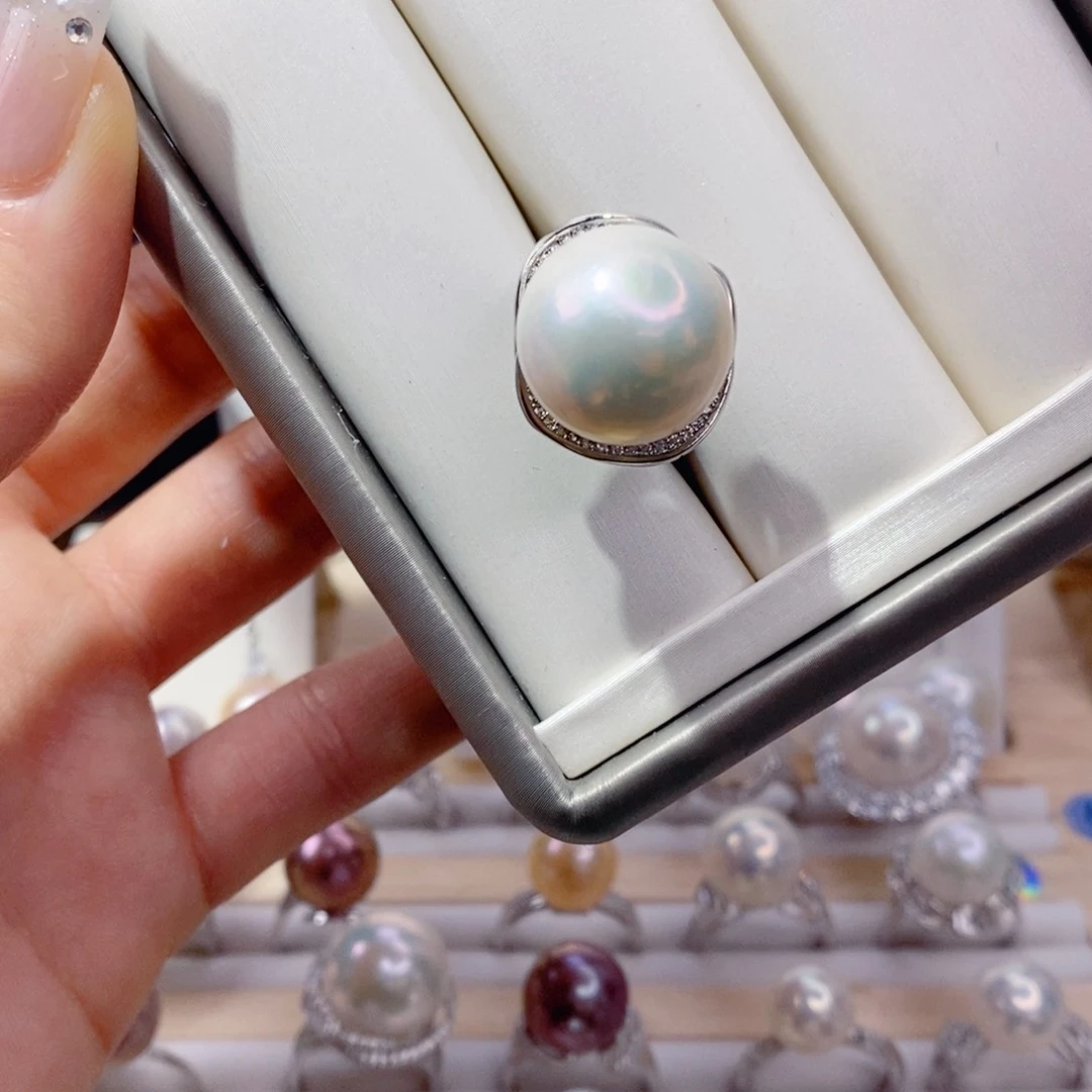 淡水珍珠戒指合金＊****