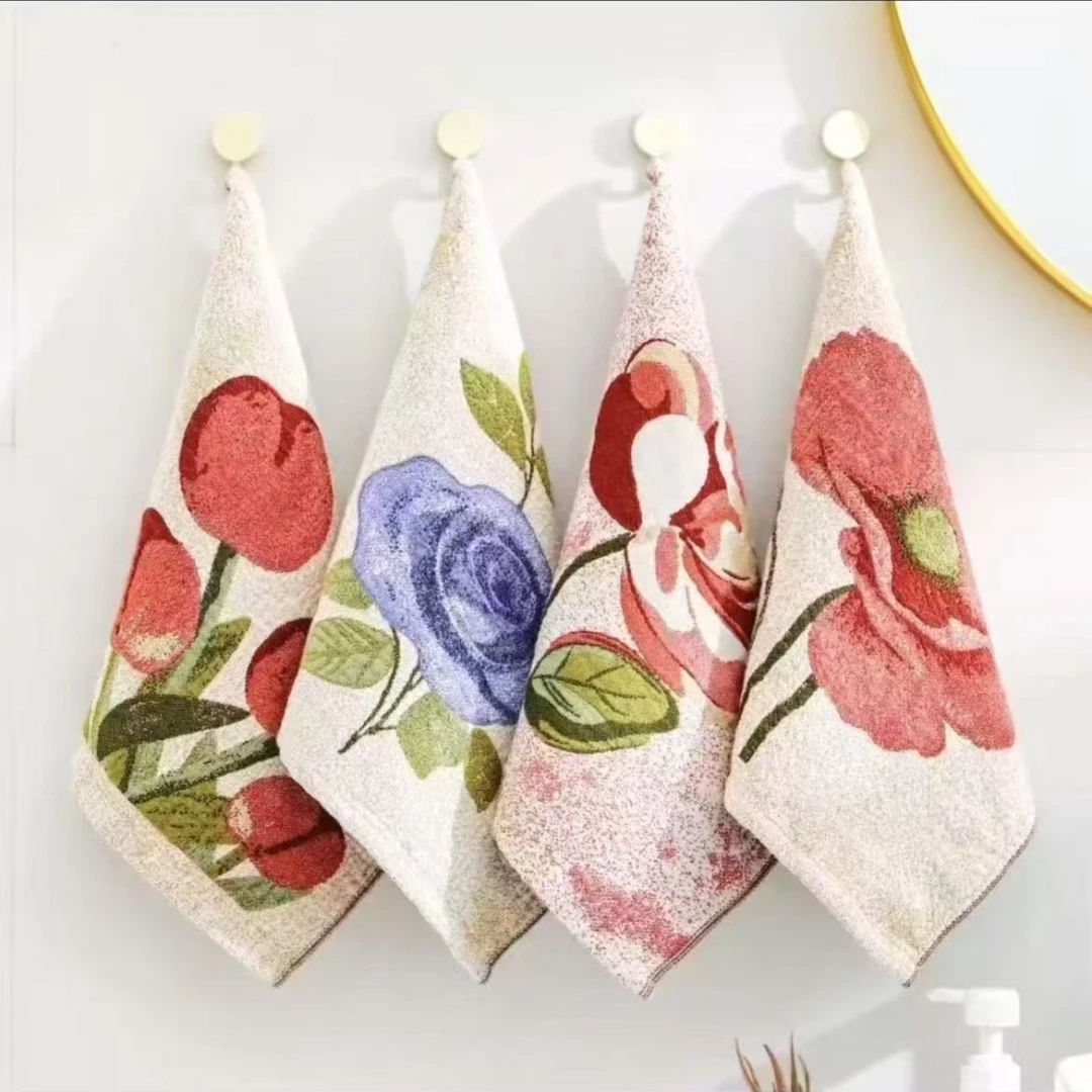 35*35原创轻奢双面用纯棉多功能毛巾母婴级A类柔软花卉系列