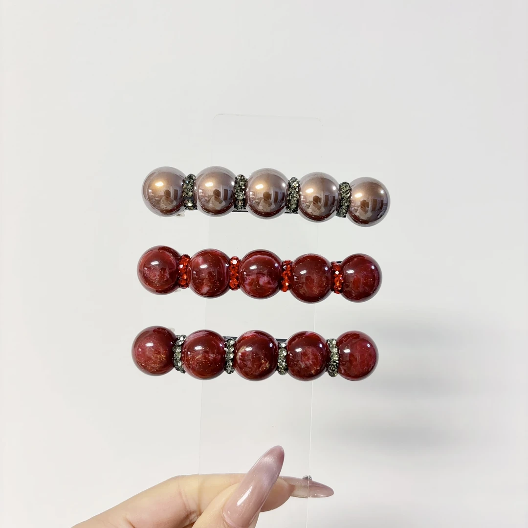 韩国东大门饰品发饰糖葫芦弹簧夹8厘米