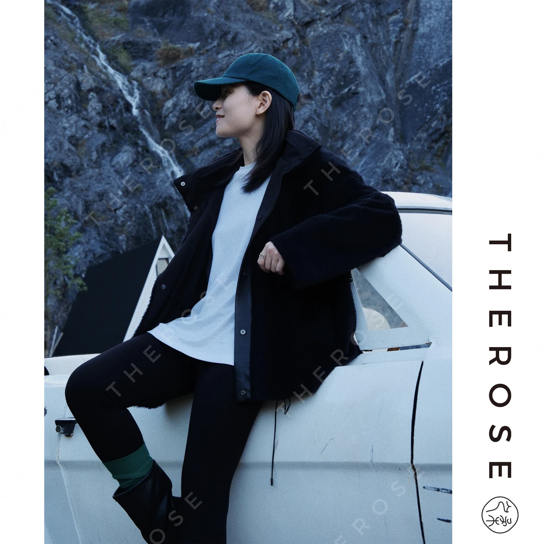 之柔【冰封千里】西班牙进口拉贡皮毛一体OLMETEX两面可穿女士上衣