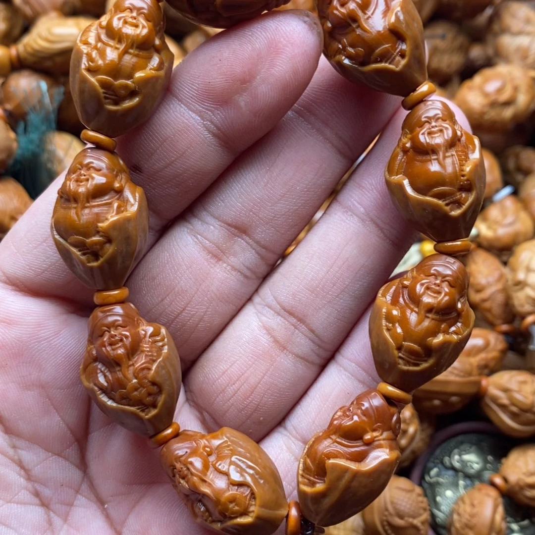 橄榄核手串/手链包衣财神