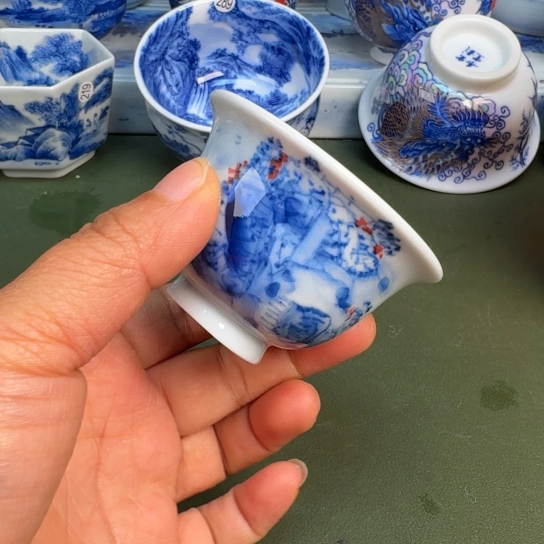瓷景德镇纯手绘茶具圆圆214
