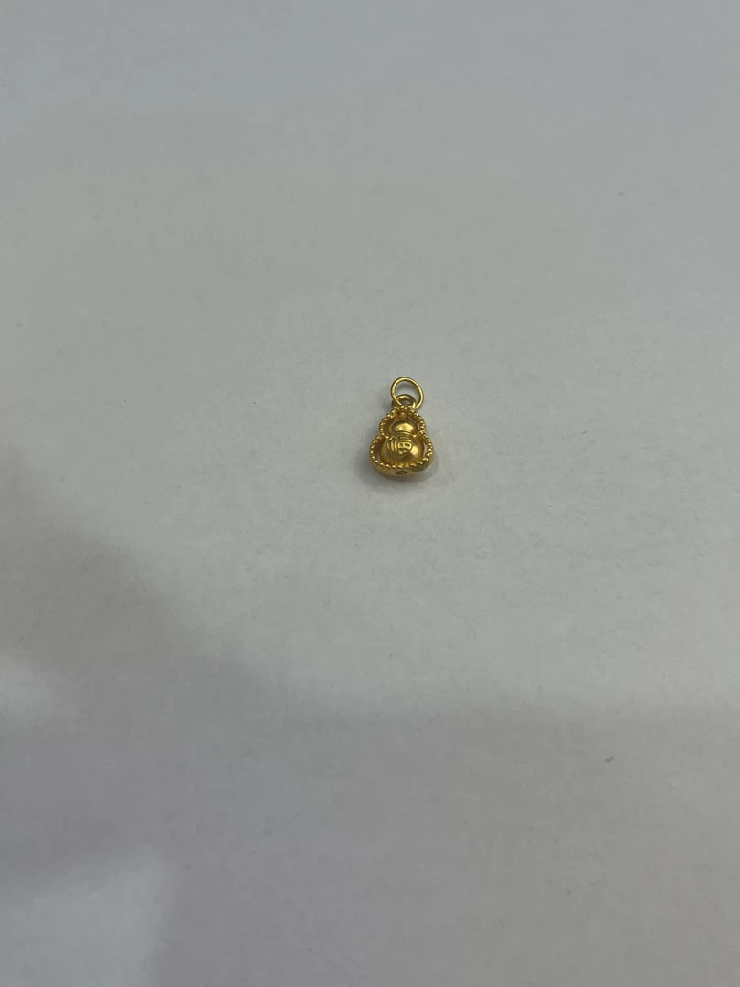 足金【福字葫芦】招财纳福福禄珠子金珠葫芦吊坠
