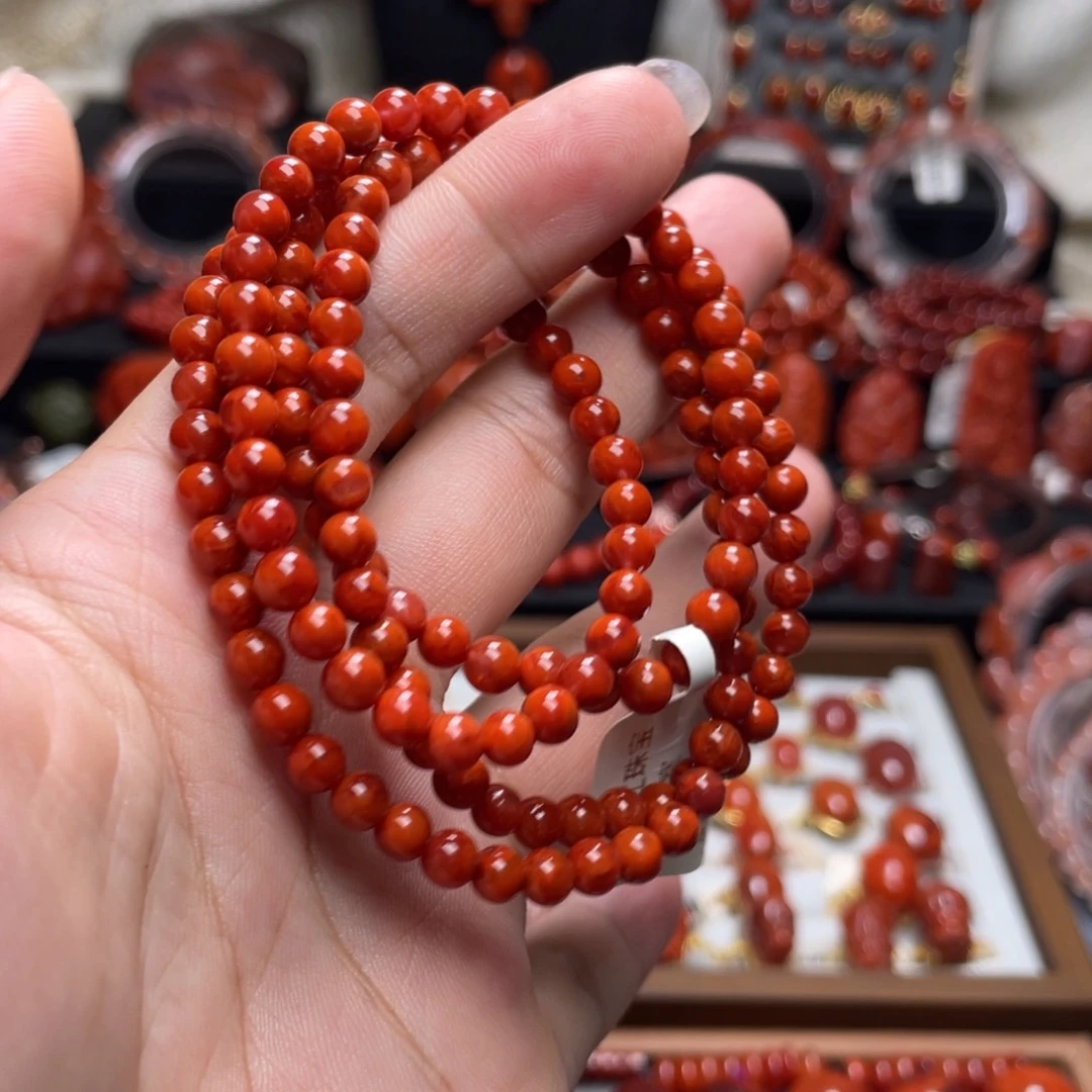 明***风南红玛瑙未镶嵌5mm多圈
