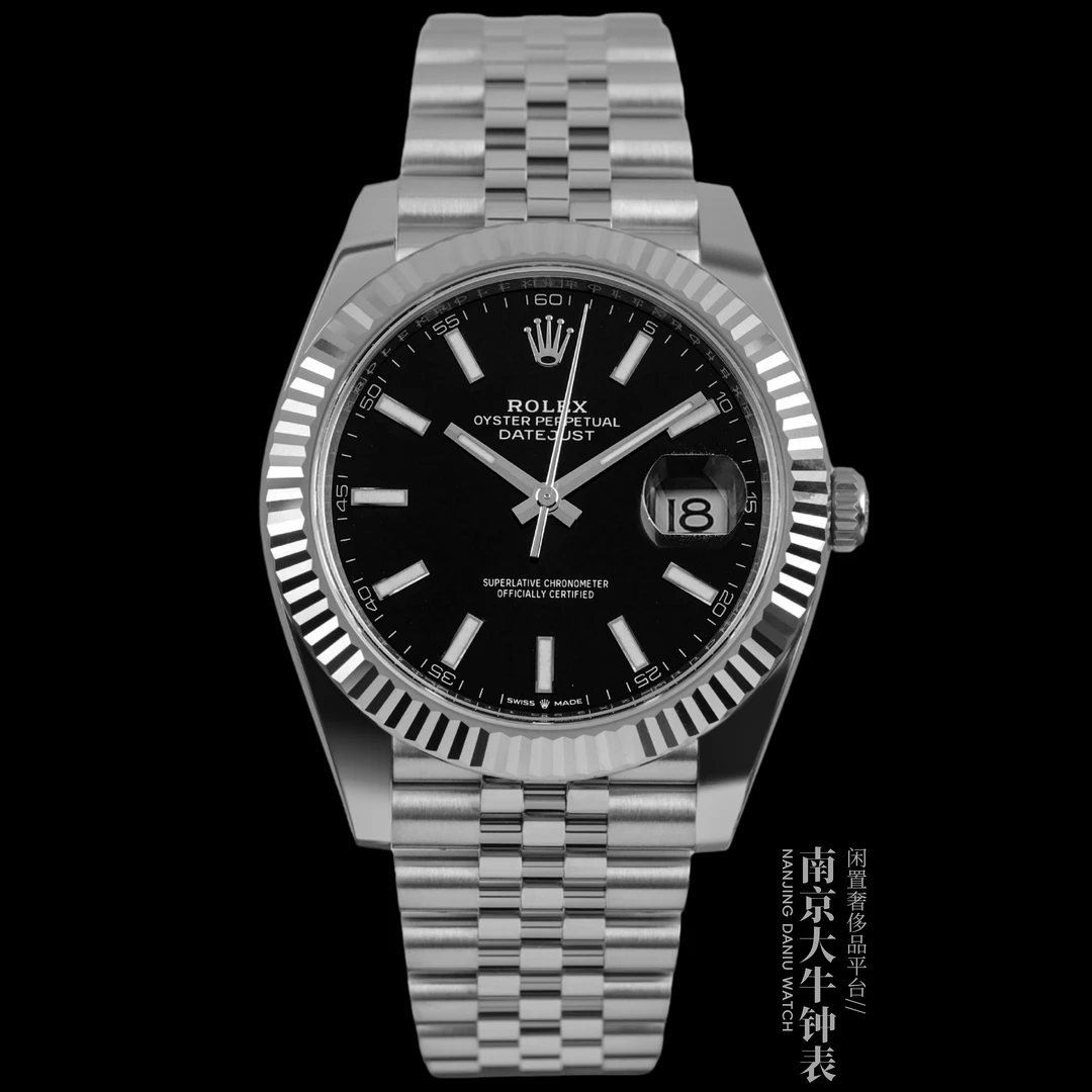 未使用 Rolex/劳力士 大牛/25年全套/126334黑面日志/41盘/