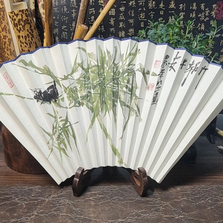 扇子树***海手绘扇面95  16方2.0