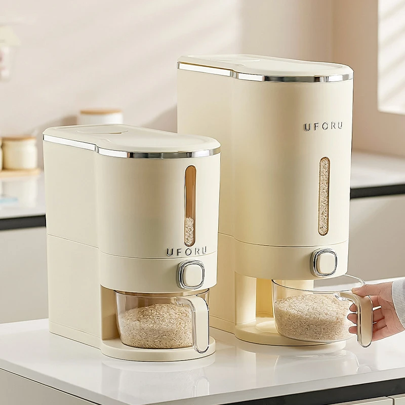 米桶家用防虫防潮密封食品级装米箱面桶米面储存容器高端按压米缸