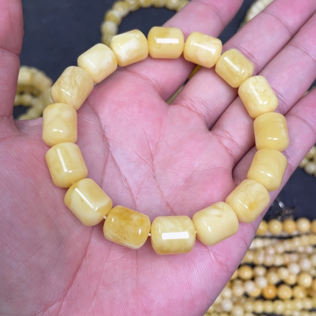 蜜蜡未镶嵌裸石竹节蜜蜡手串11mm