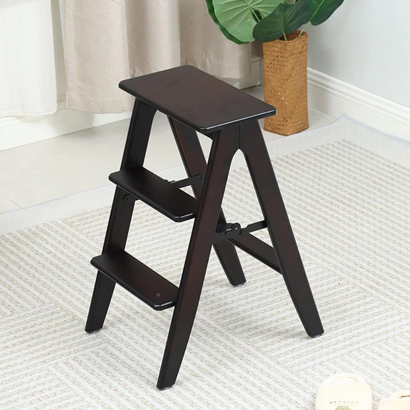 取物梯凳楠竹梯子家用多功能加厚室内登高换鞋凳厨房高板凳