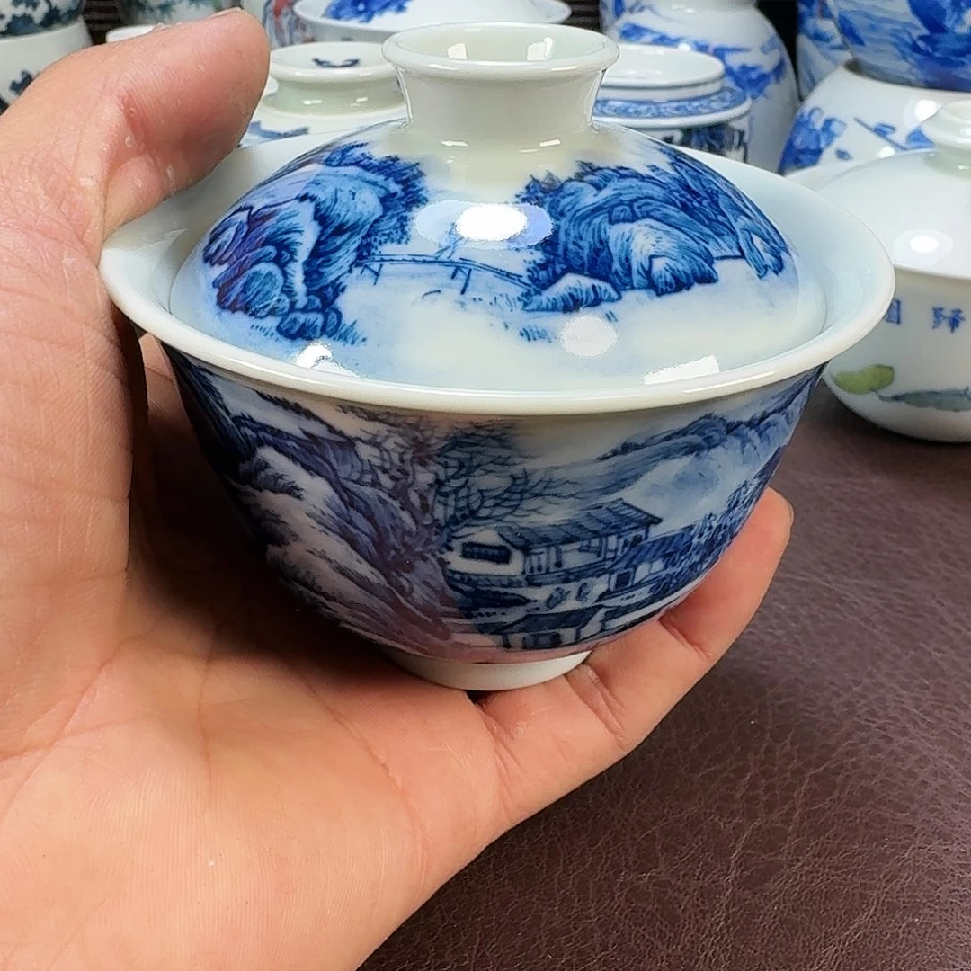 瓷片普****店现代景德镇陶瓷手绘茶具