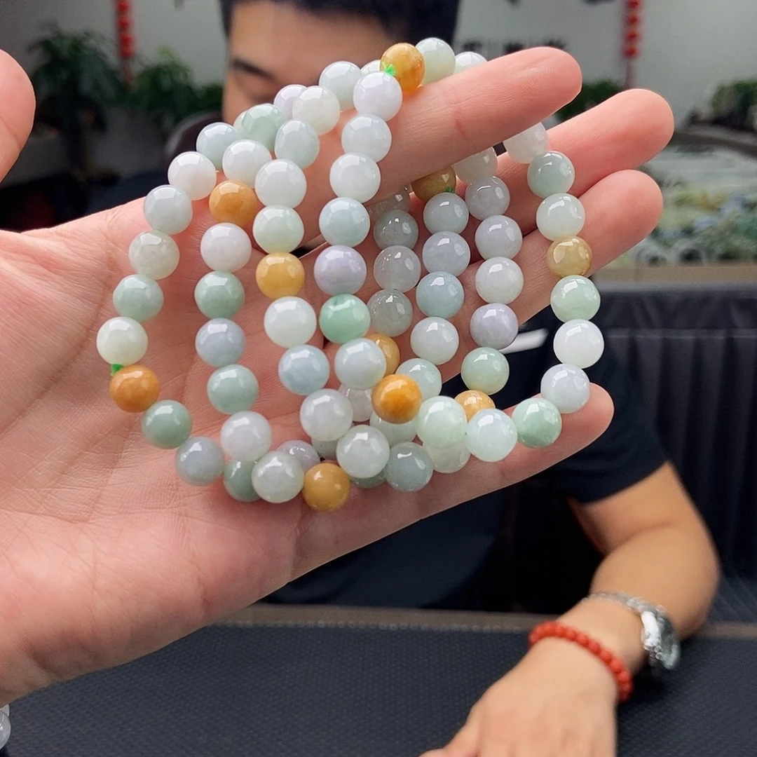 颈饰未镶嵌翡翠卡8手串颜色多样性发拍一发一