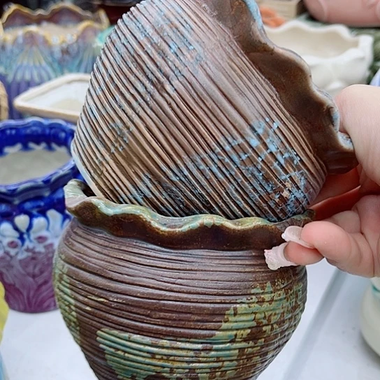 多肉绿植陶瓷花盆9.9包邮，有空