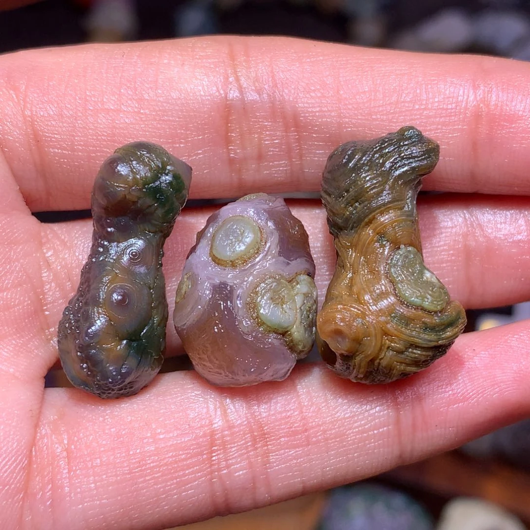 未镶嵌玛瑙/玉髓珠宝半成品