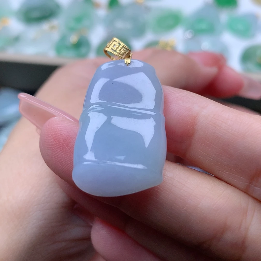 【闪购商品】翡翠18K金镶嵌吊坠(赠链)