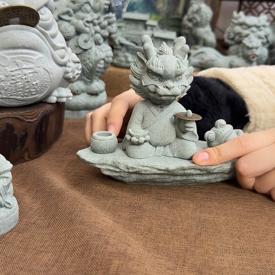 石材青砂石龙大师一套