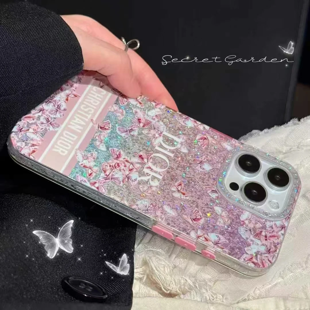 羽纱粉色Dr16/15promax/14/13/12全包时尚潮牌奢华手机壳女款