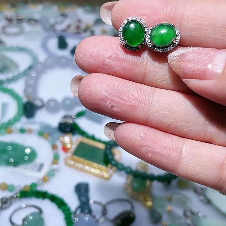 翡翠银S925镶嵌颈饰