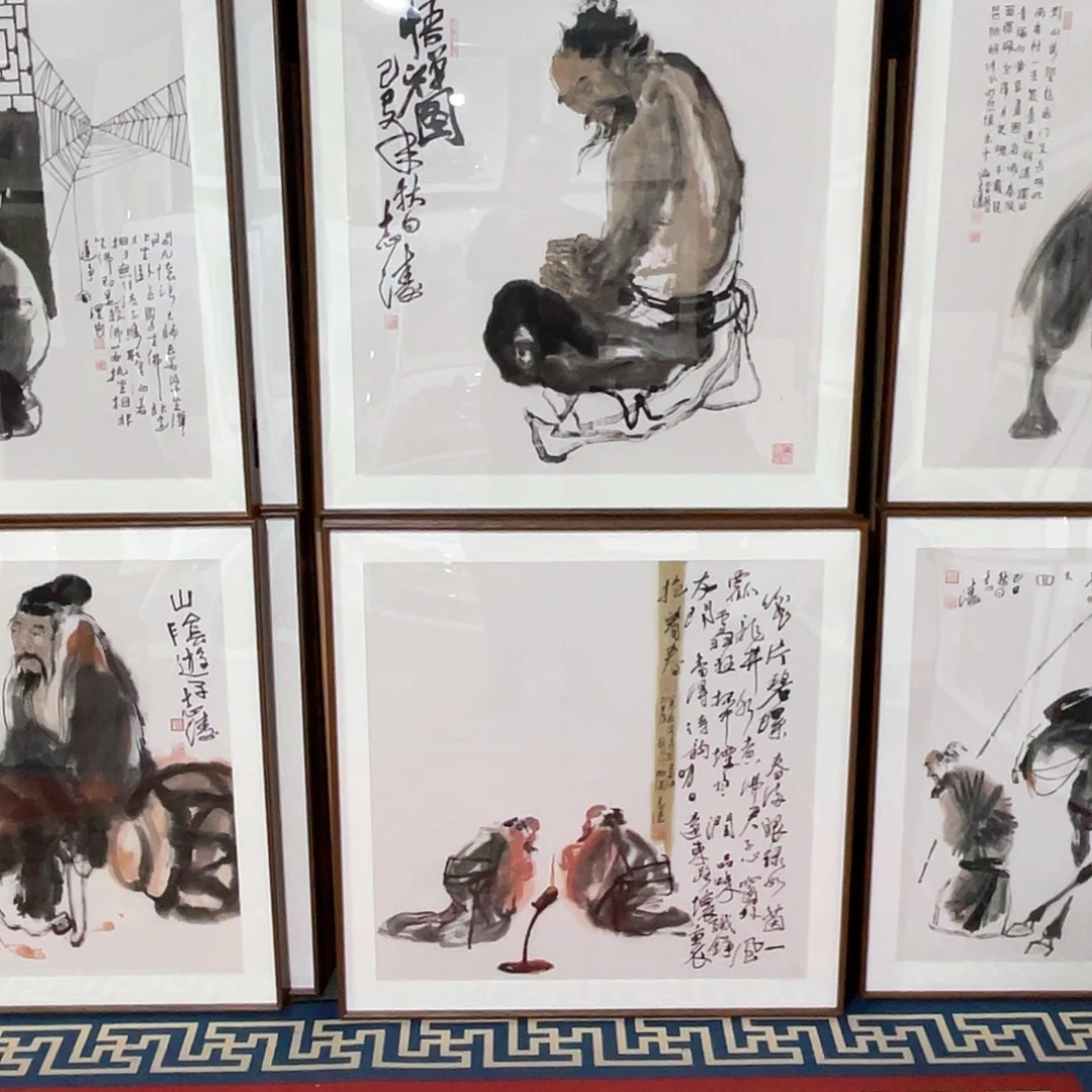 踏***梅国画手绘画作品带框