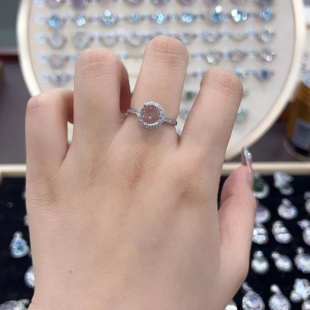 陪****芙蓉石戒指银S925镶嵌