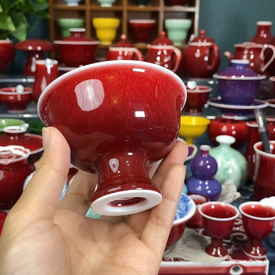 大***鱼景德镇浅行郎红手工，福利微瑕