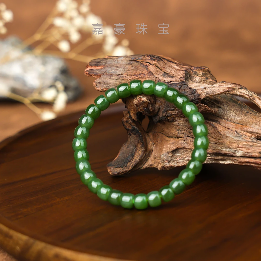 嘉豪珠宝丨和田玉*碧玉*直切手串多样性发一